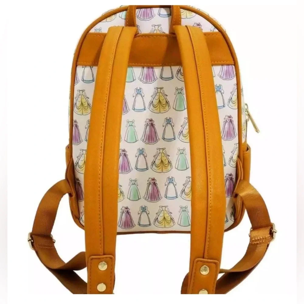 NEW! Loungefly mini backpack Beauty and the Beast dresses